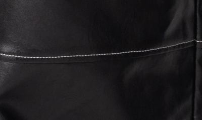 Edikted Faye Faux Leather Cargo Pants In Black