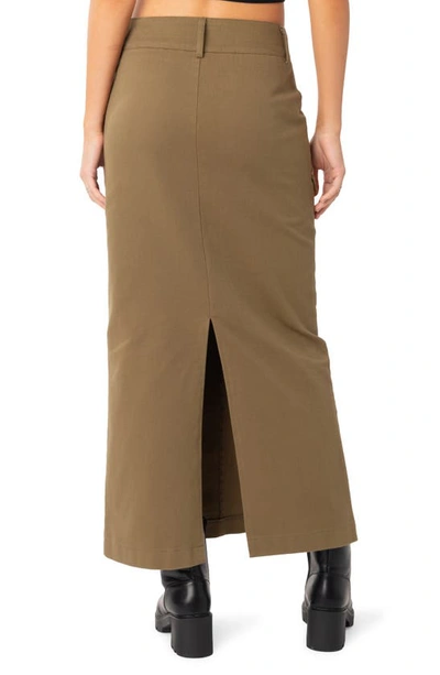 Edikted Cierra Cargo Maxi Skirt In Olive