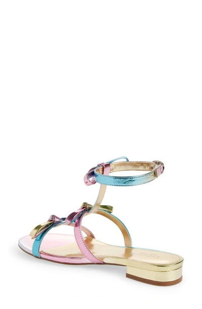 Shop Cecelia New York Anna Strappy Sandal In Blue Multi Rainbow