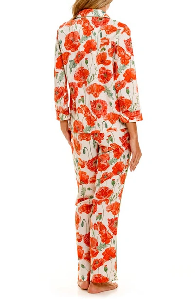 Shop The Lazy Poet Emma Coquelicot Cotton Pajamas In Red