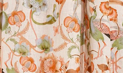 The Lazy Poet Mika Peach Jungle Linen Nightgown In Pink