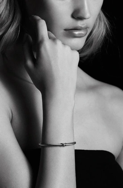 Shop David Yurman 'x' Bracelet With Gold In Silver/ Gold