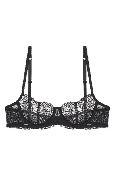 Shop Journelle Allegra Underwire Balconette Bra In Noir