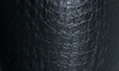 Naked Wardrobe Croc Embossed Faux Leather Bootcut Pants In Black