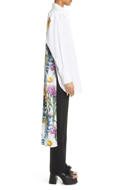 Stella Mccartney Button-front Floral Cape Shirt In Multicolor