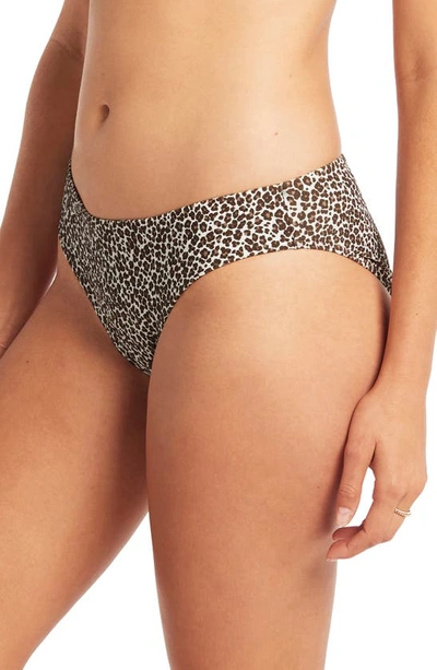 Shop Sea Level Print Bikini Bottoms In Espresso