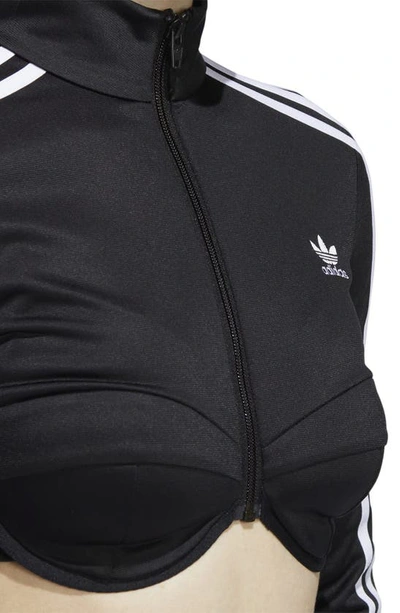 Shop Adidas Originals X Jeremy Scott Crop Track Jacket In Black