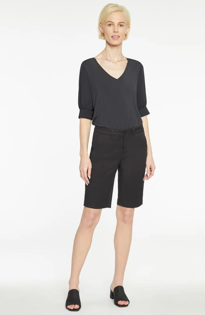 Shop Nydj Bermuda Shorts In Black