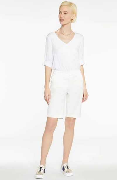 Nydj Bermuda Shorts In Optic White