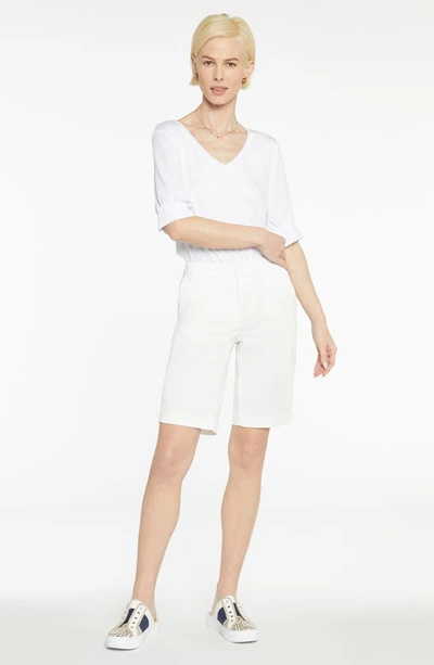 Nydj Bermuda Shorts In Optic White