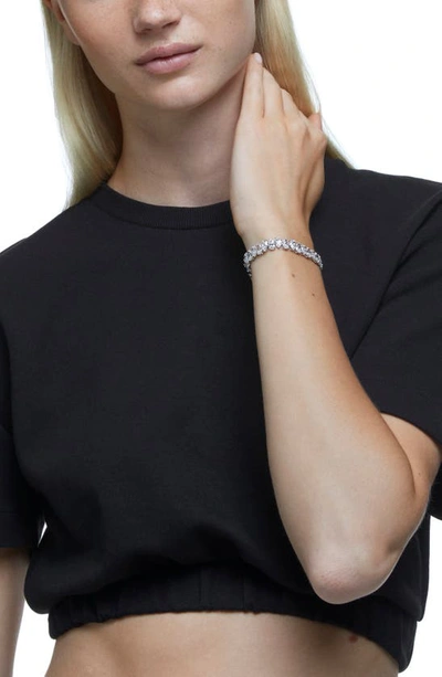 Swarovski Womens Matrix Rhodium-plated Brass And Zirconia Bracelet White In White