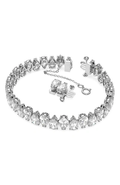 Swarovski Womens Matrix Rhodium-plated Brass And Zirconia Bracelet White In White
