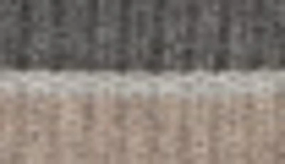 Bruno Magli Cashmere Colorblock Ribbed Knit Beanie In Grey Camel