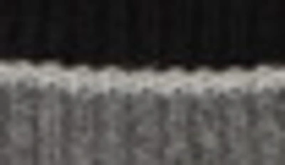 Bruno Magli Cashmere Colorblock Ribbed Knit Beanie In Black Grey