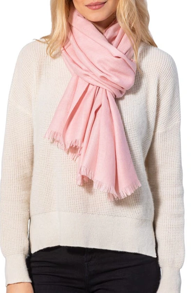 Shop Amicale Solid Pashmina Scarf In Light Pink