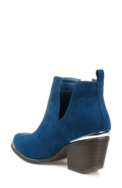 Journee Collection Journee Issla Metal Trim Bootie In Blue