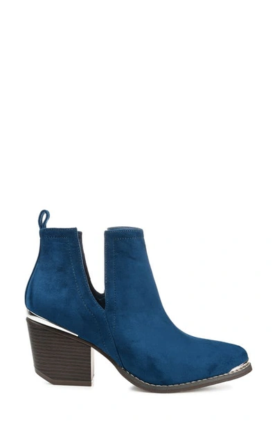 Journee Collection Journee Issla Metal Trim Bootie In Blue