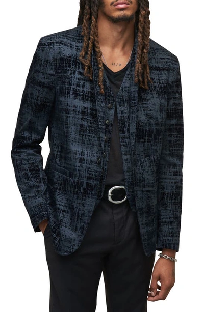 Shop John Varvatos One-button Peaked Lapel Sport Coat In Navy