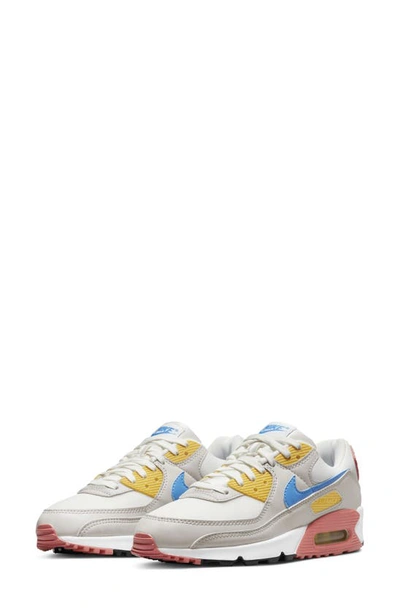 Shop Nike Air Max 90 Sneaker In Summit White/ Blue/ Bone