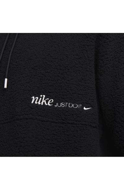 Shop Nike Textured Fleece Therma-fit Hoodie In Black/ Light Iron Ore