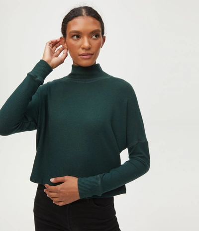 Shop Michael Stars Frida Mock Neck Top In Balsam