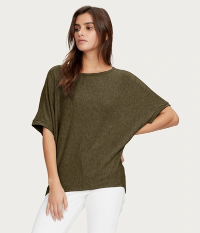 Michael Stars Ellie Elbow Sleeve Top In Olive