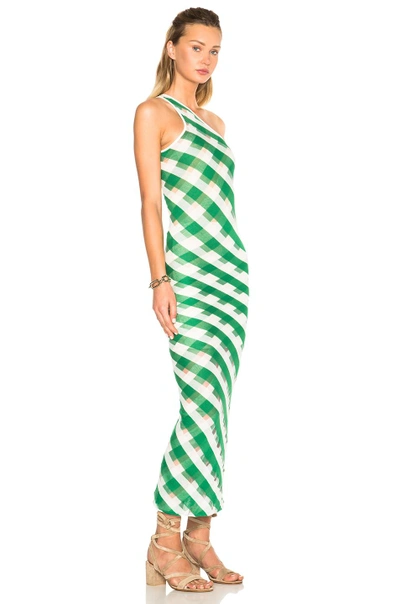 Shop Stella Mccartney One Shoulder Dress In Green