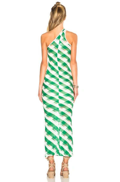 Shop Stella Mccartney One Shoulder Dress In Green