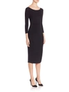 NARCISO RODRIGUEZ Linear Double-Knit Sheeath Dress