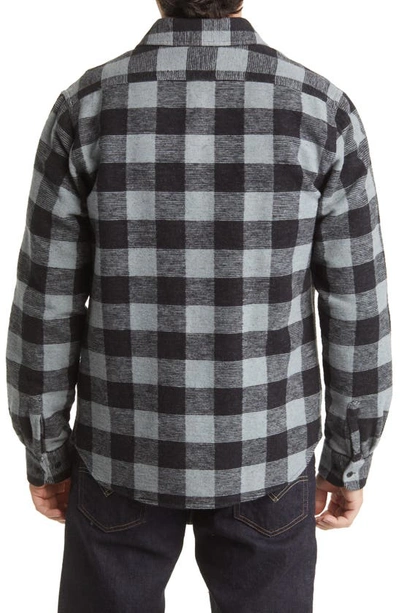 Shop Schott Buffalo Check Heavyweight Flannel Button-up Shirt In Grey