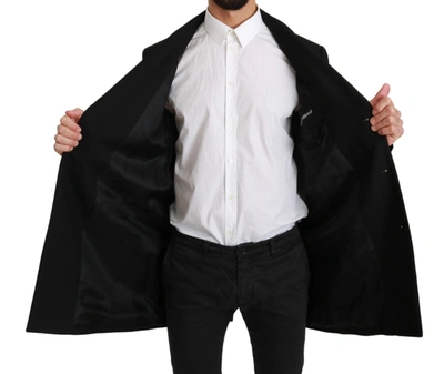 Dolce & Gabbana Black 100% Wool Jacket Coat Blazer In Black