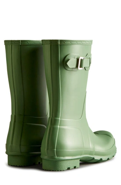 Shop Hunter Original Short Personalized Rain Boot In Fell Green