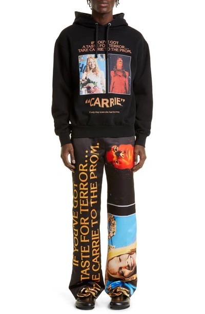 Shop Jw Anderson Gender Inclusive Carrie Poster Graphic Hoodie In Black 999