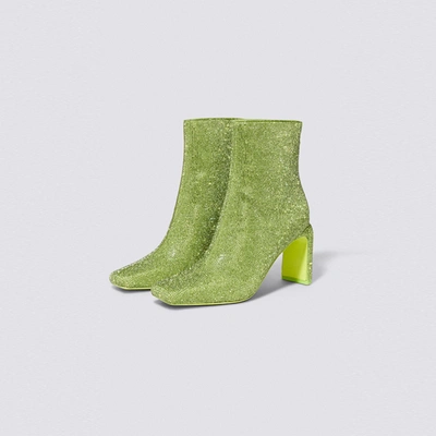Shop Jonathan Simkhai Kelsey Crystal Heeled Boot In Lime