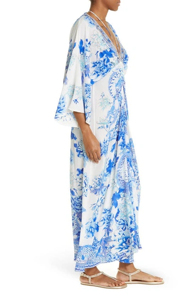 Shop Camilla Heart Of A Dragon Print Silk Maxi Dress