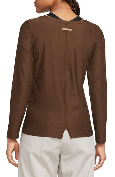 Shop Nike Sportswear Air Long Sleeve T-shirt In Cacao Wow/ Ale Brown