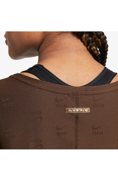 Shop Nike Sportswear Air Long Sleeve T-shirt In Cacao Wow/ Ale Brown