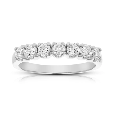 Shop Vir Jewels 1 Cttw Diamond Wedding Band 14k White Gold 7 Stones Prong Set Round Bridal Ring