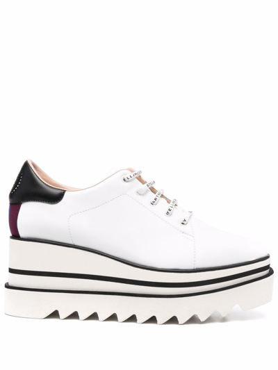 Shop Stella Mccartney Elyse Ridged Sole 80mm Sneakers In White