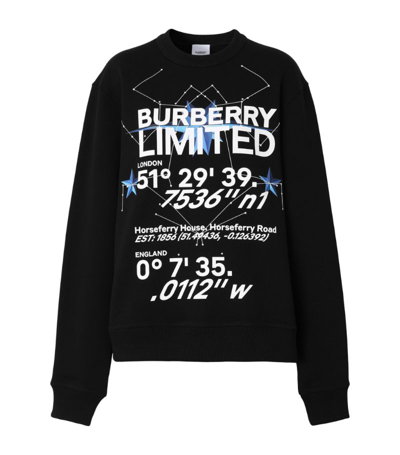 Shop Burberry Constellation Print Sweatshirt In Black