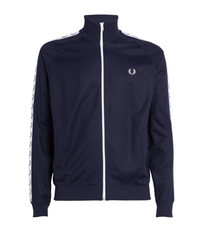 Fred Perry Authentic Taped Track Jacket Carbon Blue | ModeSens