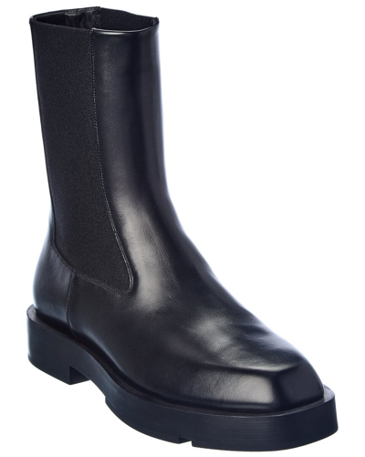 Shop Givenchy Leather Chelsea Boot In Black