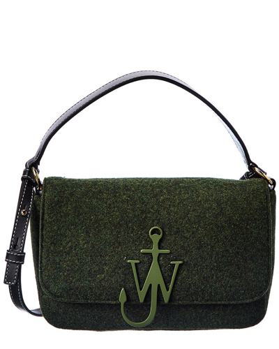Shop Jw Anderson Anchor Midi Shoulder Bag In Green