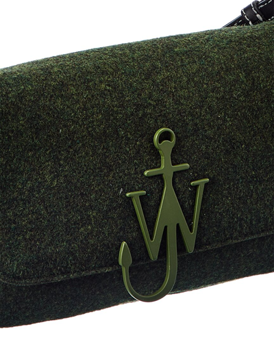 Shop Jw Anderson Anchor Midi Shoulder Bag In Green