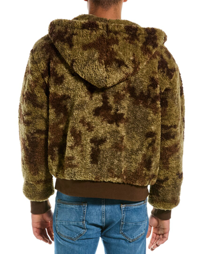 Shop Elevenparis Eleven Paris Sherpa Jacket In Green