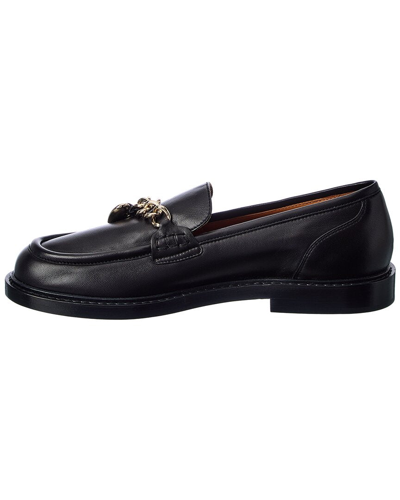 Shop Chloé Ninna Leather Loafer In Black