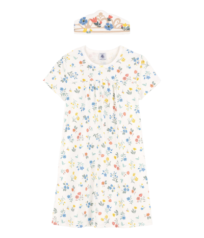 Shop Petit Bateau Nightdress With Matching Hairband In Panna