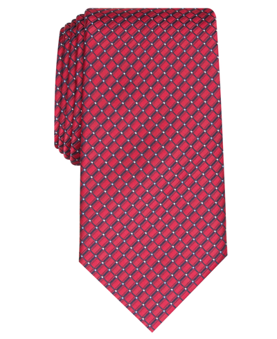 Shop Perry Ellis Men's Nascarella Grid Tie In Red