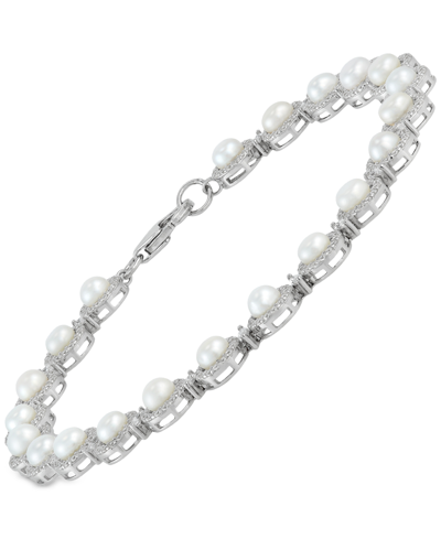 Shop Arabella Cultured Freshwater Button Pearl (4 In Sterling Silver