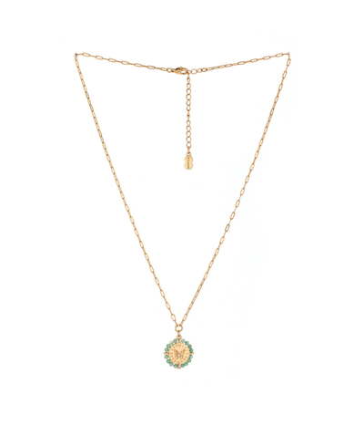 Shop Charged Stone Beaded Pendant Necklace In Aventurine